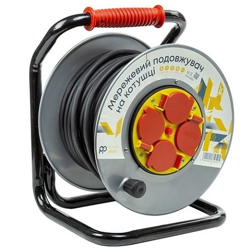 Power plant, llc Extension Cord with Reel 25m, 4 sockets, 3x2.5mm2