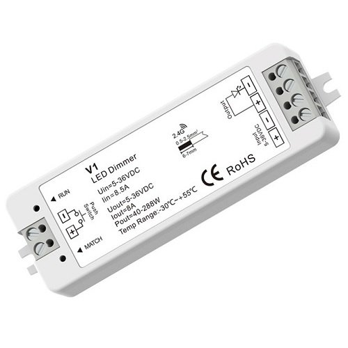 Skydance V1 Controller, 5-36V, 1x 8A, Push-Dimm