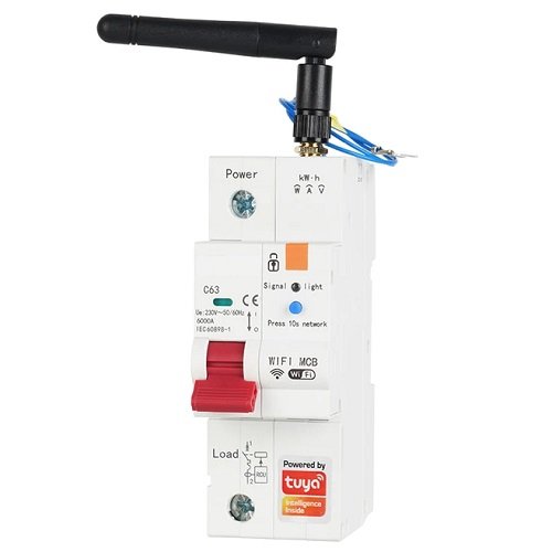 Tuya Smart Circuit Breaker, 1P, Wi-Fi, RS485, 63A