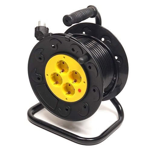 Power plant, llc Extension Cord with Reel 15m, 4 sockets, 3x1.5mm2
