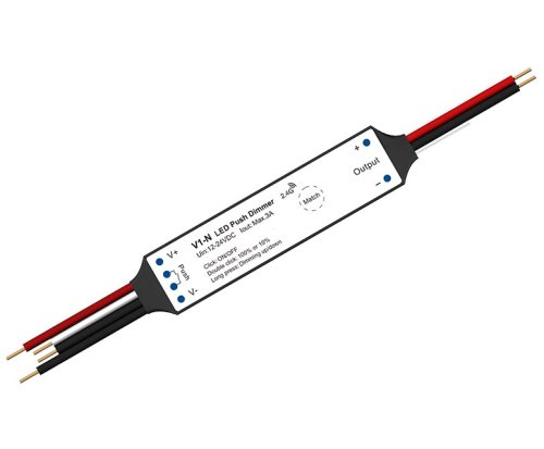 Skydance V1-N Controller, 12-24V, 1x 3A, Push-Dimm