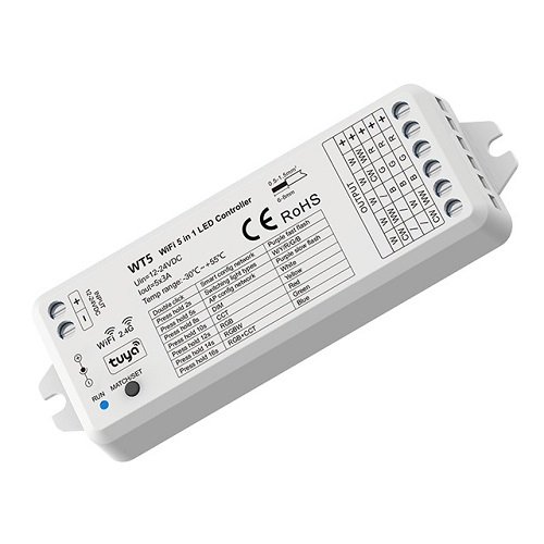 Tuya WT5 LED Controller 5in1, CCT, RGB/RGBW/RGB+CCT