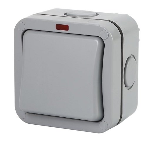 Hismart Weatherproof Switch, 1 Gang, IP66, EU
