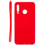 Evelatus P30 Lite Soft Touch Silicone Case with Strap Huawei Red