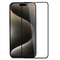 Evelatus Pilna pārklājuma  2.5D  Stikls priek&scaron; Apple iPhone 15 Pro Max Anti-Statisks/ Japāņu līme Melns