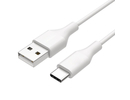 DCO Durable TPE Universāls USB uz USB-C (Type-C) Datu un ātrās 2.4A Uzlādes Kabelis 2m Balts