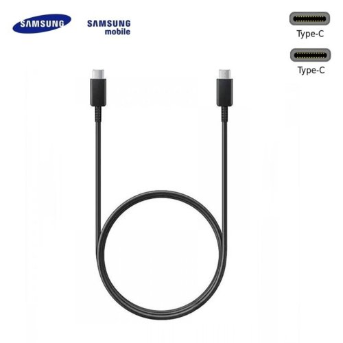 Samsung EP-DN980BBE 25W USB-C uz USB-C ātrās 5A uzlādes un datu kabelis 1m Melns (OEM)