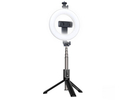 CP X2 LED 16cm Uzlādējama Selfie Lampa ar BT Pulti &amp; Rokturi + Grīdas statīvu 20-90cm + Telefona
