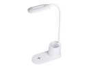 CP X2W 2in1 10W Universāls telefona bezvadu Qi lādētājs + Fleksibla Galda lampa ar pildspalvu trauku Balta
