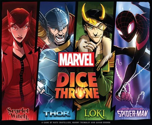 Roxley games Marvel Dice Throne: Scarlet Witch v. Thor v. Loki v. Spider-Man