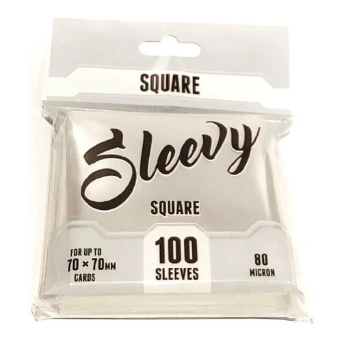 Lautapelit Sleevy SQUARE &ndash; Clear (100 sleeves 70x70 mm)