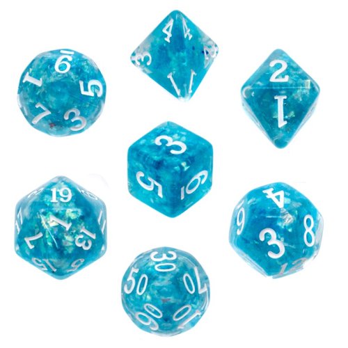 Rebel RPG dice set - Dense core - Marine (white numbers)