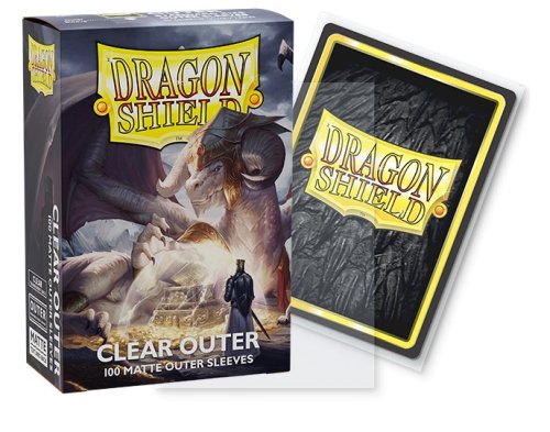 Dragon shield Standard size Outer Sleeves - Matte Clear (100 pcs)