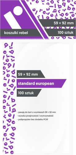 Rebel Sleeves - Standard European (59x92mm) - 100 Pcs