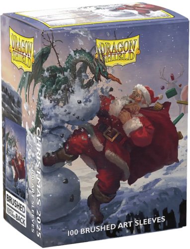Dragon shield Standard size Brushed Art Sleeves - Christmas 2025 (100 Sleeves)