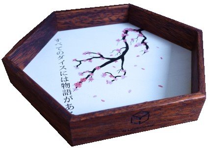 Q-workshop Kanji Wooden Dice Tray