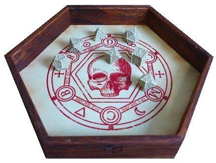 Q-workshop Dice Macabre Wooden Dice Tray