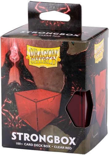 Dragon shield Strongbox Box - Clear Red