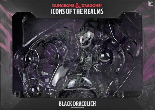 Wizards of the coast dnd D&amp;D Icons of the Realms: Black Dracolich Boxed Miniature