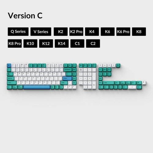 Keychron OEM Dye-Sub PBT Full Set (Version C) Keycap Set - Iceberg