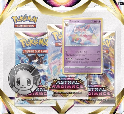 The pok&eacute;mon company international Pokemon TCG - Sword &amp; Shield 10 Astral Radiance 3-pack Blister - Sylveon
