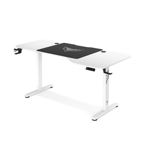 Diablo chairs Diablo X-Tension 1600 White electric height adjustable gaming desk | 1600 x 600 x 1170 mm