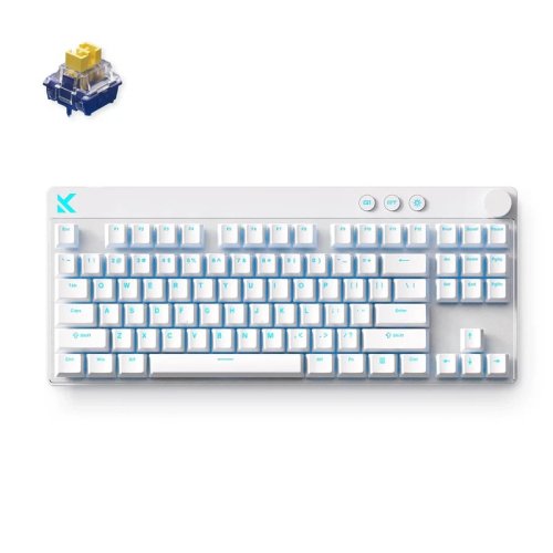 Mchose Mix 87 Wired Magnetic Gaming Keyboard | US | Apollo Magnetic Switch | White