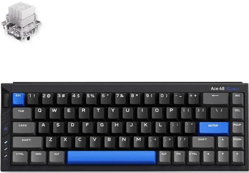 Mchose Ace 68 Turbo Wired Gaming Keyboard | Mount Tai Magnetic Switch | Cyber Black