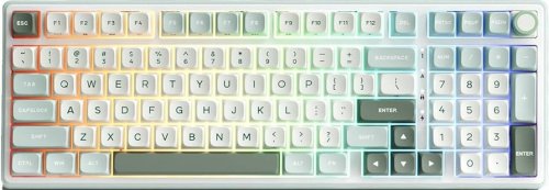 Royal kludge RK-R98 RGB Sky Cyan Wired Keyboard | 96%, Hot-swap, Beige switches, US