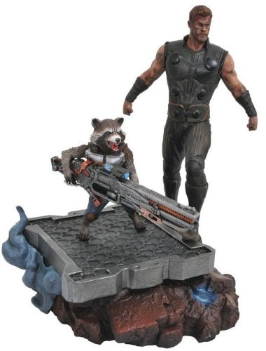Diamond select toys Avengers 3 - Thor &amp; Rocket statue | 30cm