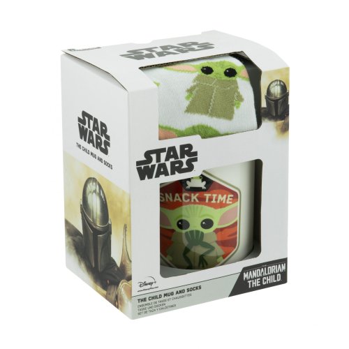 Paladone Star Wars The Mandalorian Yoda Child mug and socks gift set