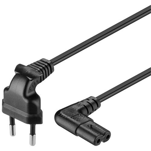 Goobay power cable AC with angled connectors | 1.5m | PS4, PS5, XBOX