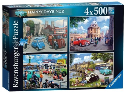Ravensburger Ravenbsurger - Puzzle 4X500 Happy Days