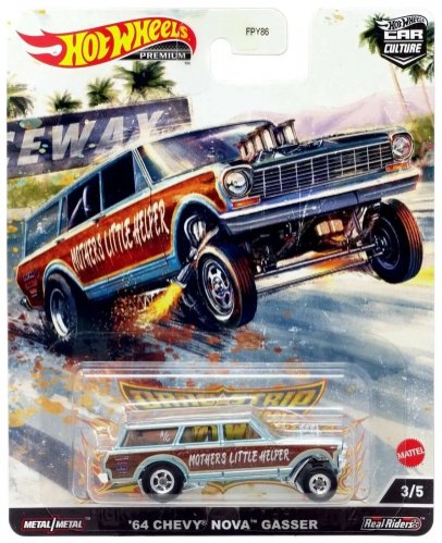 Mattel - Hot Wheels Premium Car Culture 64 Chevy Nova Gasser / from Assort