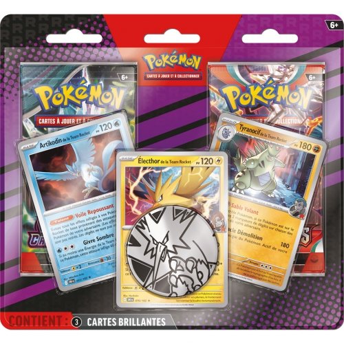 Pokémon Pokemon - TCG Scarlet And Violet Team Rocket Articuno Zapdos Tyranitar 3-Pack Blister (French)