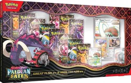 Pok&eacute;mon Pokemon - TCG Scarlet And Violet Paldean Fates Great Tusk ex &amp; Iron Treads ex Premium Collection