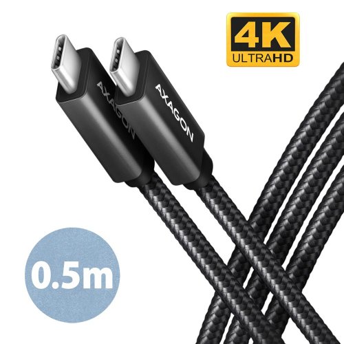 Axagon CABLE USB-C TO USB-C 0.5M 100W/BLACK BUCM32-CM05AB