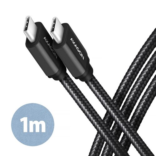 Axagon CABLE USB-C TO USB-C 1M 60W/BLACK BUCM3-CM10AB