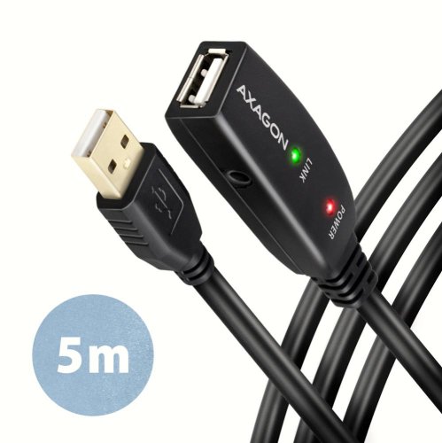 Axagon CABLE USB2.0 A-M/A-F ACTIVE/5M ADR-205