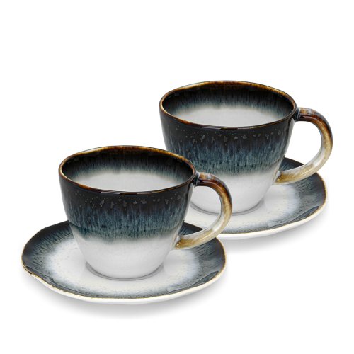 Fissman Tasī&scaron;u komplekts GALACTICA 230 ml x 2 gab. ar apak&scaron;tasītēm (porcelāns)