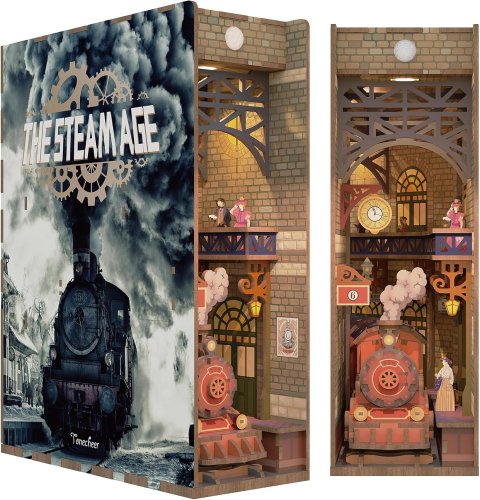 Tonecheer Book Nook The Steam Age