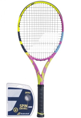 Babolat Pure Aero RAFA Origin - yellow/pink/blue + string