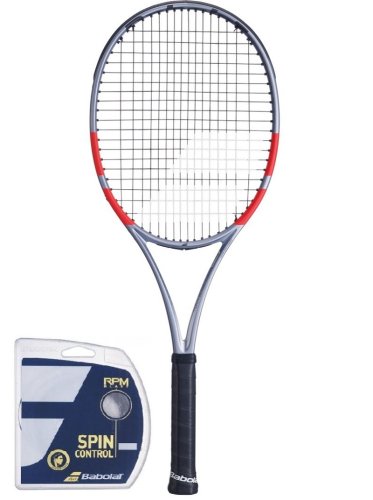 Babolat Pure Strike 98 16/19 4-gen - grey/fluo strike + string