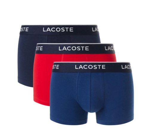 Lacoste Cotton Stretch Jersey 3P - black/red/dark blue