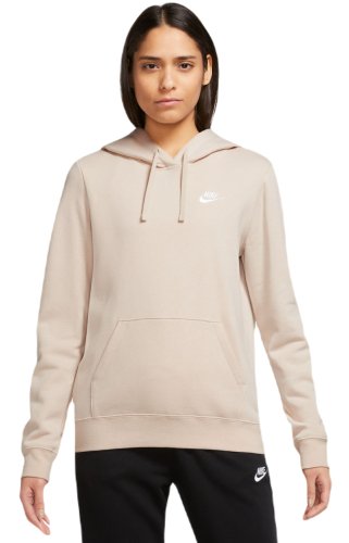 Nike Sportswear Club Fleece Pullover Hoodie - sanddrift/white