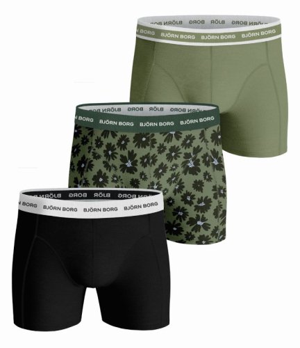 Bj&ouml;rn borg Shorts Sammy BB Fourflower 3P - oil green
