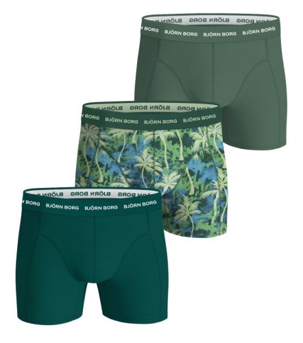 Bj&ouml;rn borg Cotton Stretch 3P - print/green