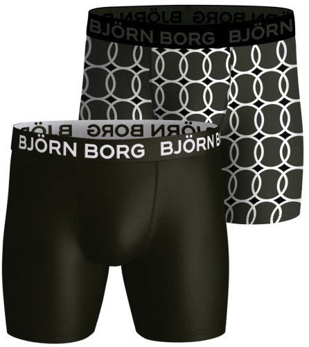 Bj&ouml;rn borg Performance Boxer 2P - green/print