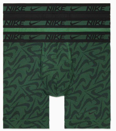 Nike Dri-Fit Ultra Stretch Micro Boxer Brief 3P - malachite geo swoosh/black/malac
