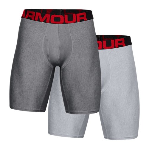 Under armour Men's UA Tech 9in Boxerjock 2-Pack - mod gray light heather/jet gray